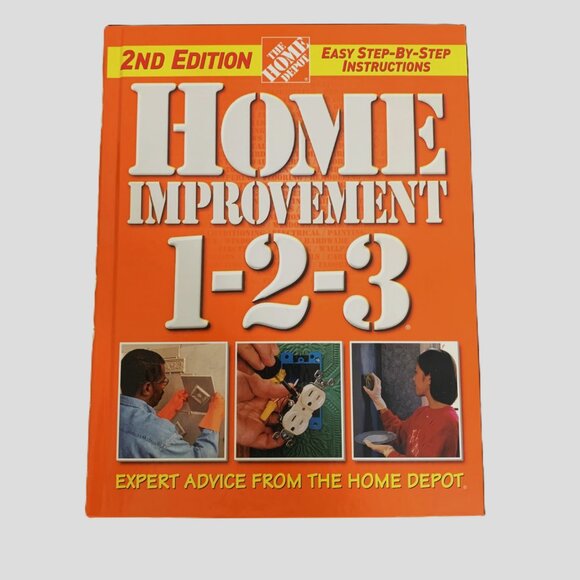 Home Depot Book  Step by Step DIY Home Improve 1-2-3 Hardcover Illustrated NEW! - Picture 1 of 14